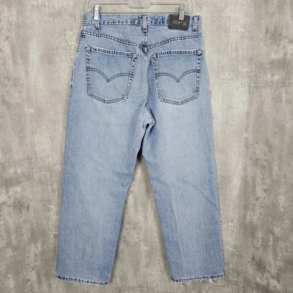 Y2K 2000 Levi's SilverTab Straight + Loose Jeans‎ W31 L28 Light Wash USA